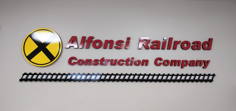 Alfonsi Railroad Construction 3 Dimensional Lettering MI Custom Signs Taylor MI