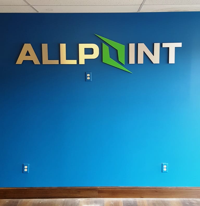 Allpoint Routered 3 Dimensional Lettering Side Profile MI Custom Signs Taylor MI