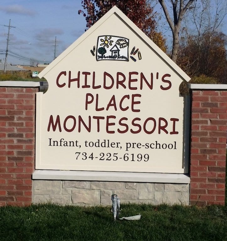 Childrens Place Montessori MI Custom Signs Taylor MI