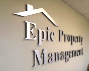 Epic Property Management MI Custom Signs Taylor MI