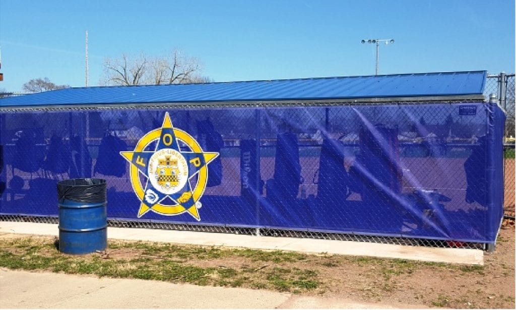 FOP Dugout Windscreen Banner Straight On