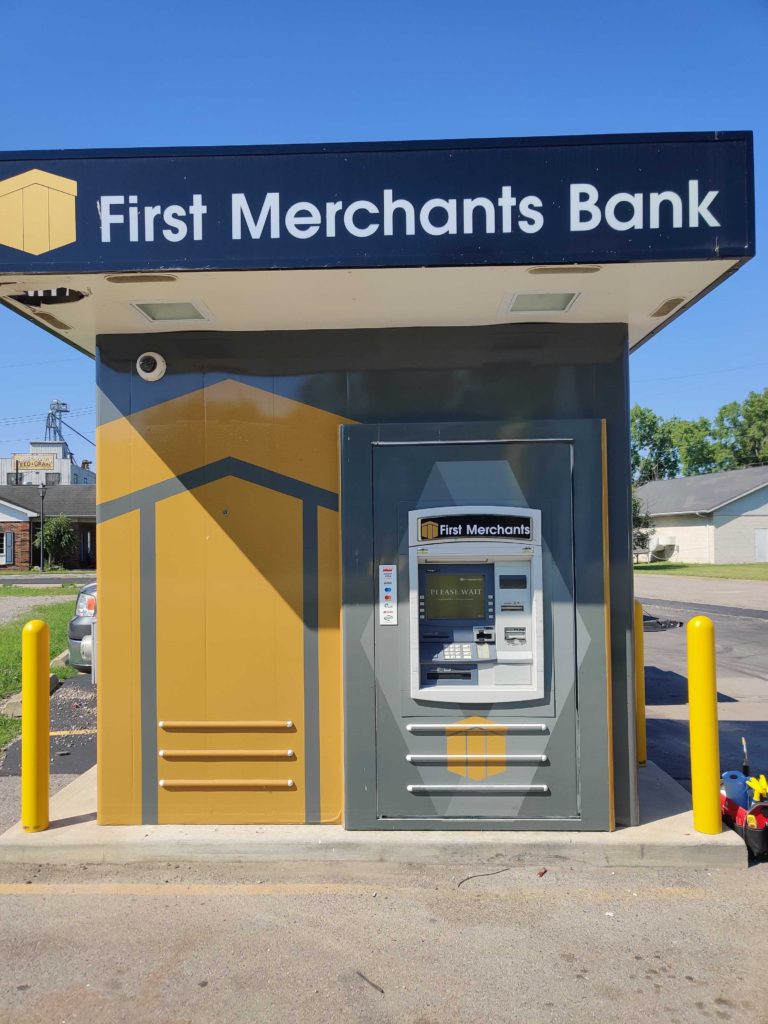 First Merchants Bank ATM Vinyl MI Custom Signs Taylor MI