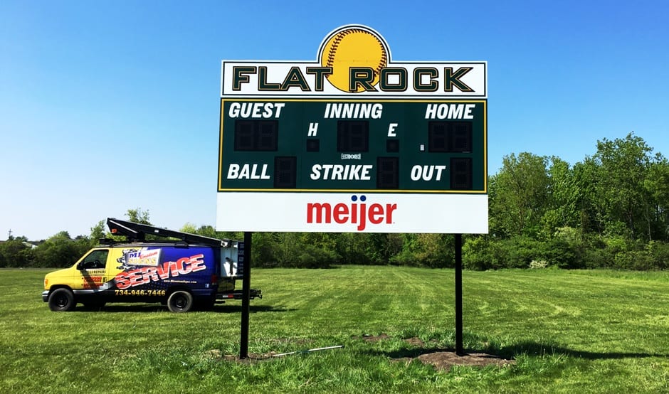Flat Rock Scoreboard MI Custom Signs Taylor MI