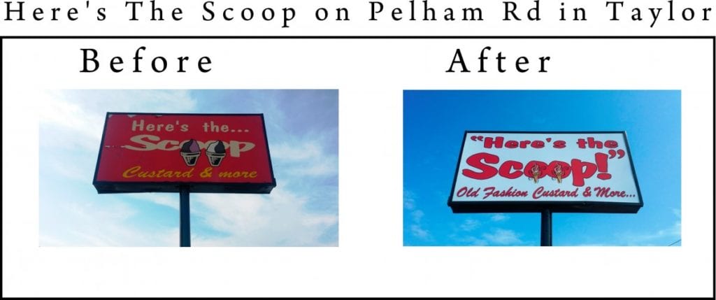 Heres The Scoop Before After MI Custom Signs Taylor MI