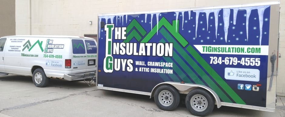 Insulation Guys Van Trailer Side MI Custom Signs Taylor MI