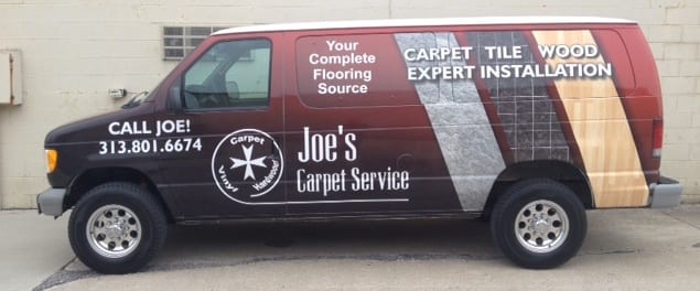 Joes Carpet Van2 MI Custom Signs Taylor MI