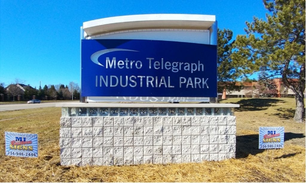 Metro Telegraph Industrial Park Monument Sign