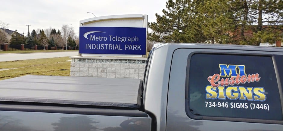 Metro Telegraph Industrial Park Monument Sign Glamour Custom Signs Taylor MI