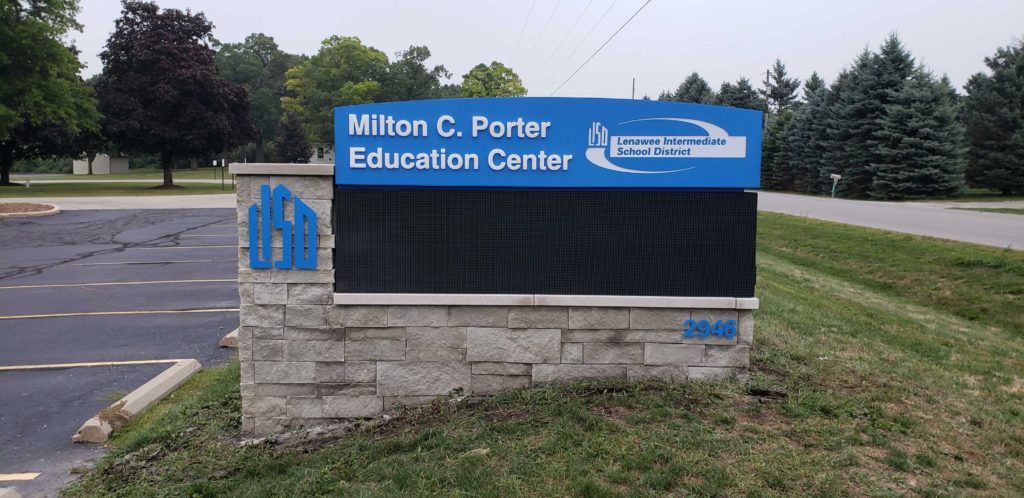 Milton C Prtoer Education Center VEGAS Monument MI Custom Signs Taylor MI