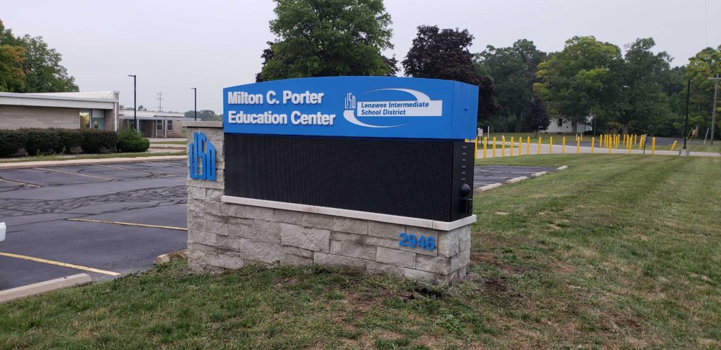 Milton C Prtoer Education Center VEGAS Monument Side MI Custom Signs Taylor MI