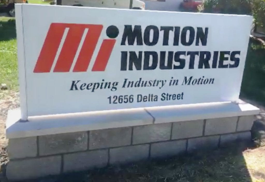 Motion Industries Monument MI Custom Signs Taylor MI