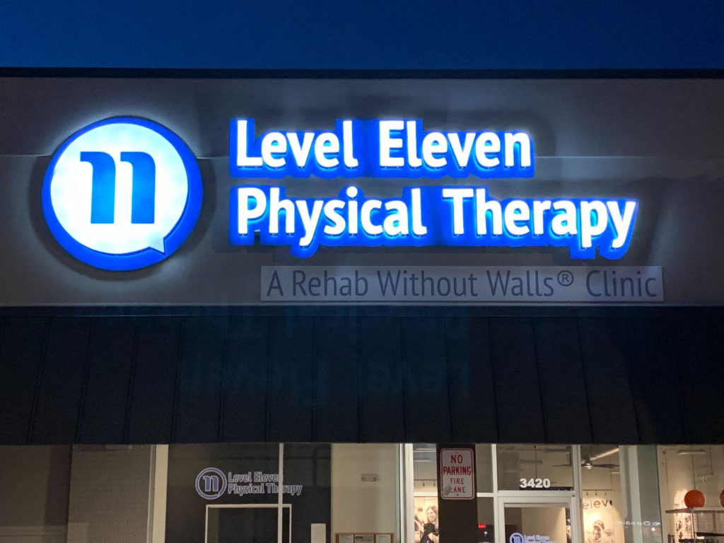 Night Level Eleven Physical Therapy MI Custom Signs Taylor MI