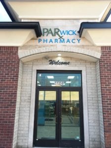 Par Wick Pharmacy Routered Lettering MI Custom Signs Taylor MI