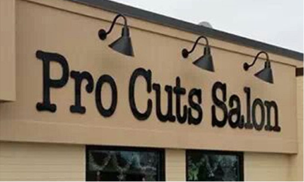 Pro Cuts Salon 3D Lettering