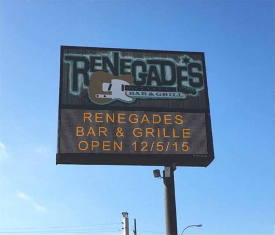 Renegades Bar And Grill Pole Sign MI Custom Signs Taylor MI