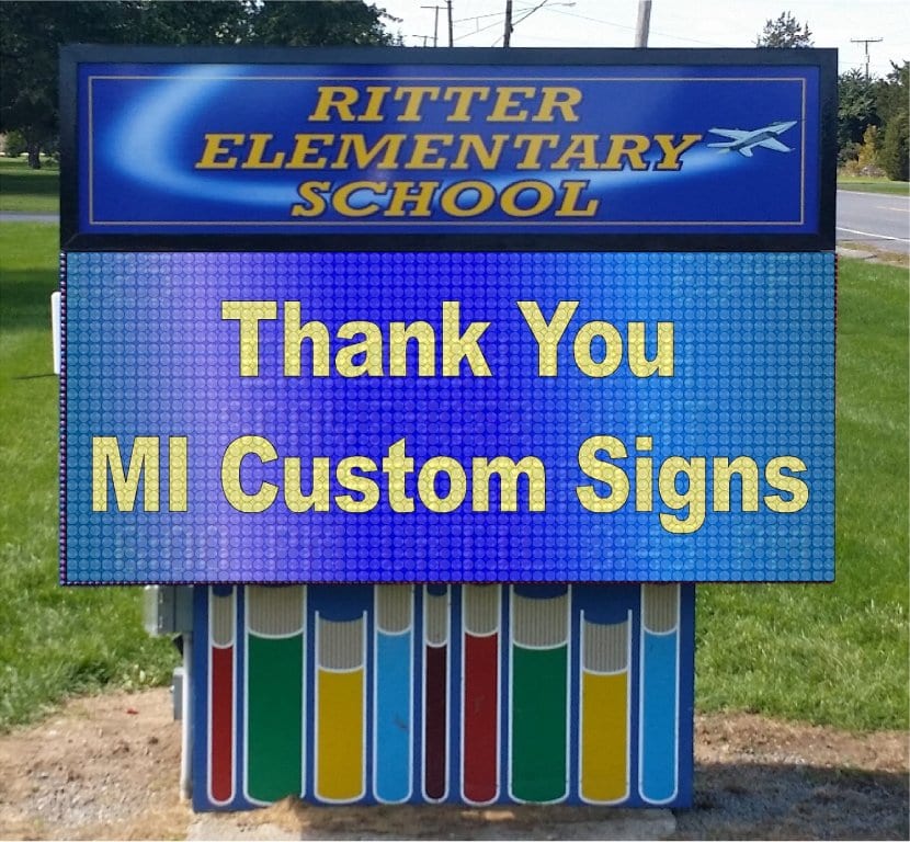 Ritter Elementary MI Custom Signs Taylor MI