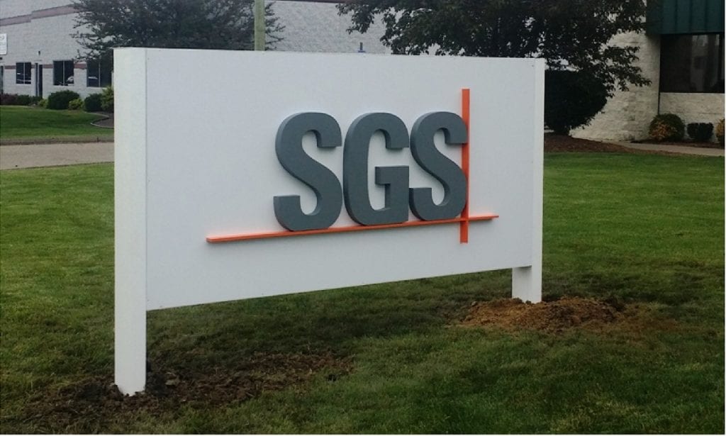 SGS Post + Panel Sign