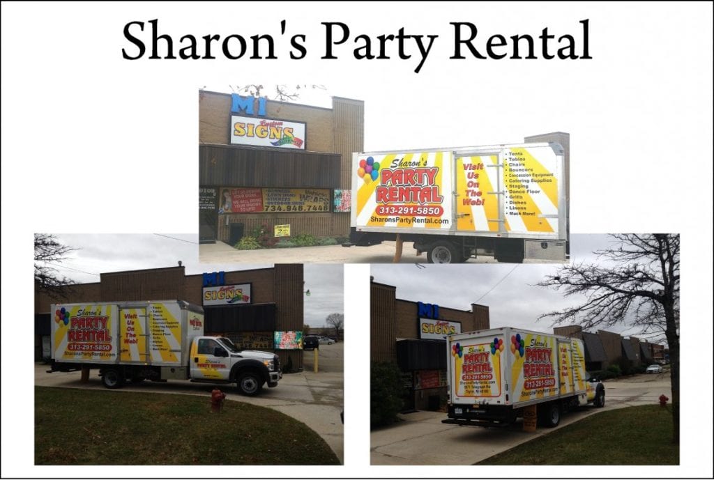 Sharons Party Rental2 MI Custom Signs Taylor MI