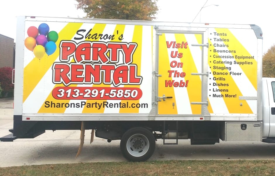 Sharons Party Rental PS MI Custom Signs Taylor MI