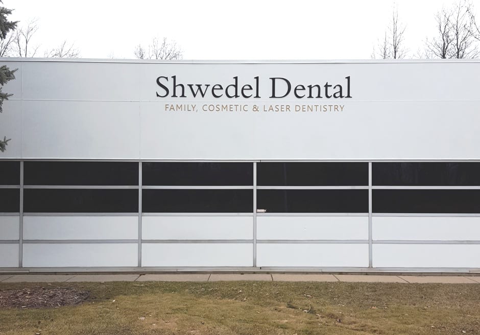 Shwedel Dental Flat Cut Plastic 3 Dimensional Lettering MI Custom Signs Taylor MI