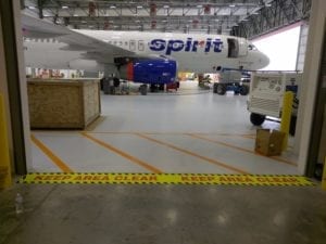 Spirit Airlanes Hangar Floor Graphic