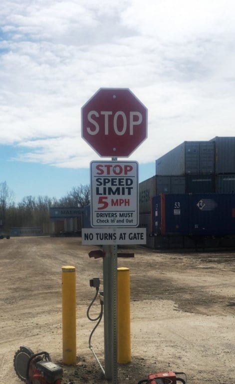 Stop Sign Speed Limit Sign XPO Logistics MI Custom Signs Taylor MI