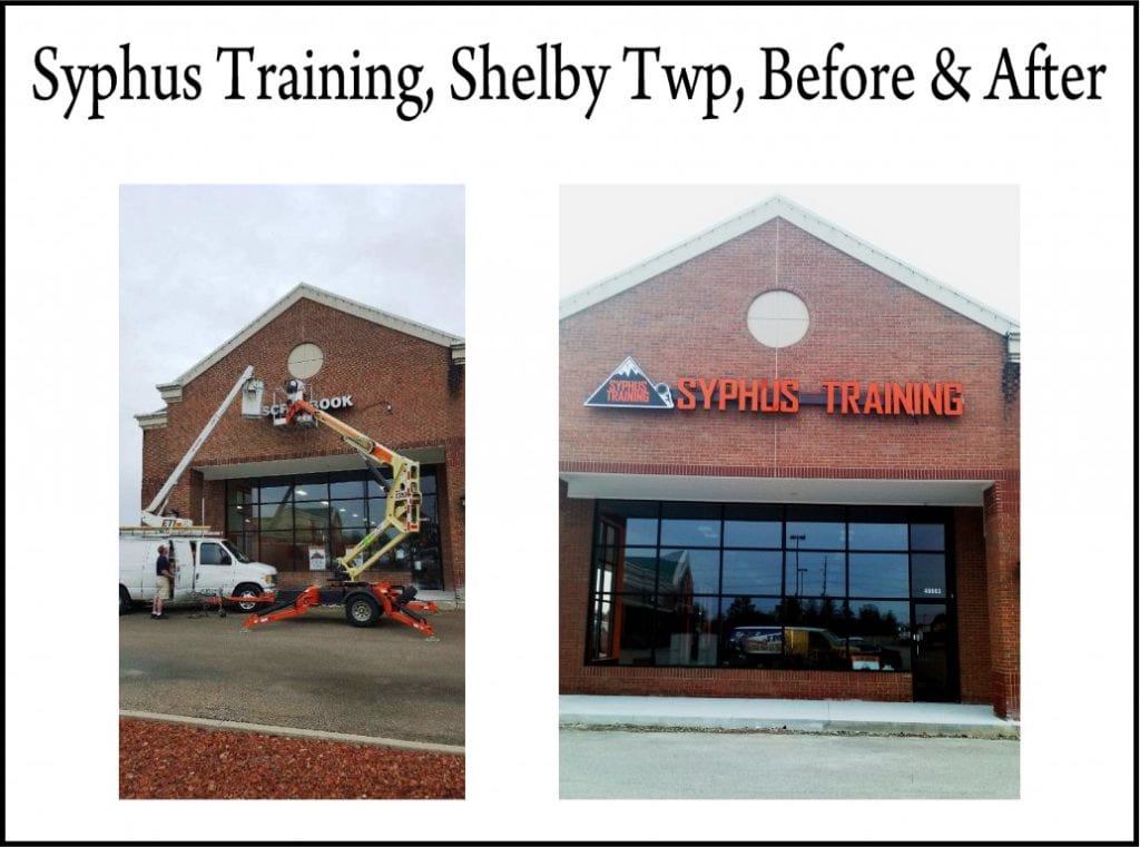 Syphus Training Shelby Township MI Custom Signs Taylor MI