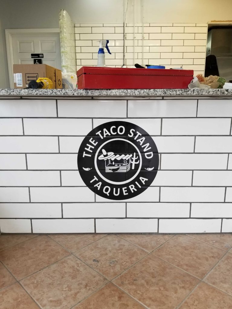 Taco Stand Taqueria Counter Graphic MI Custom Signs Taylor MI