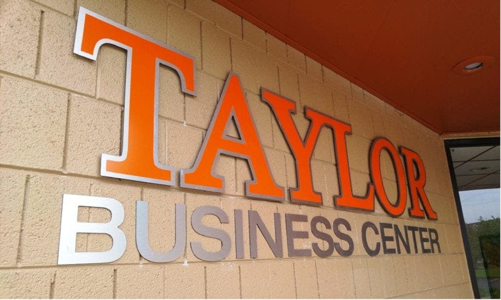 Taylor Business Center 3D Lettering Glamour Shot