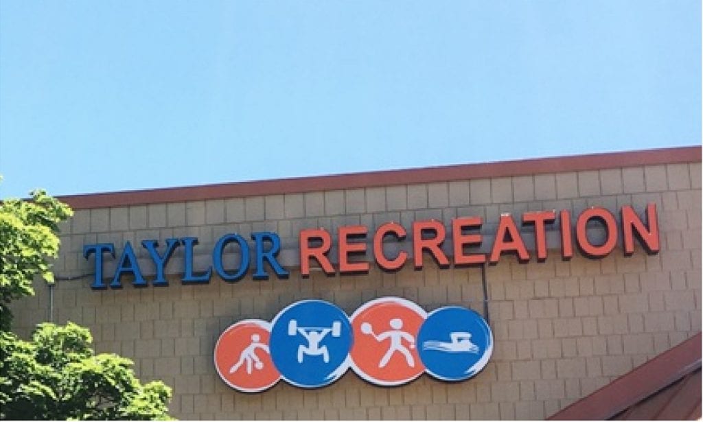 Taylor Recreation Center Channel Letters