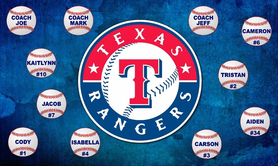 Texas Rangers Little League Banner
