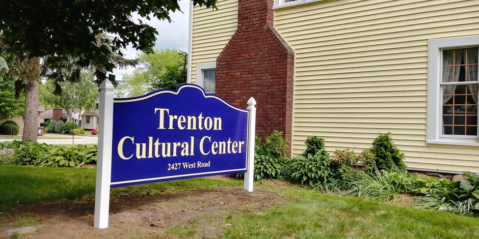 Trenton Cultural Center Post And Panel Monument Sign MI Custom Signs Taylor MI