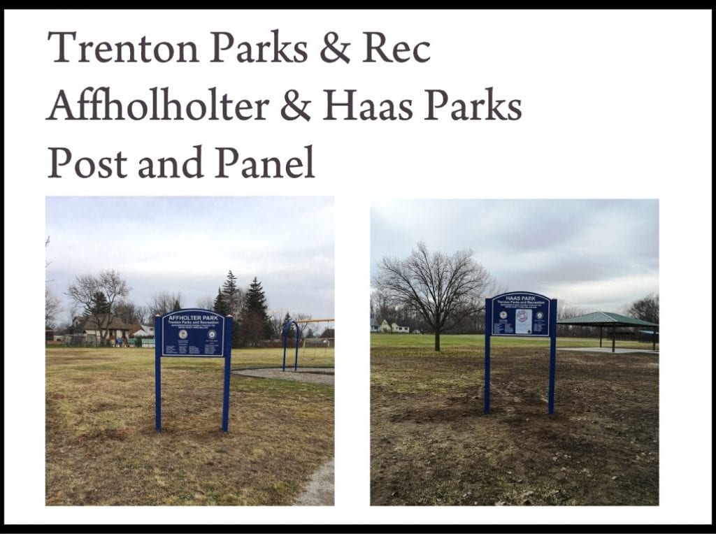 Trenton Parks And Rec Post And Panel MI Custom Signs Taylor MI