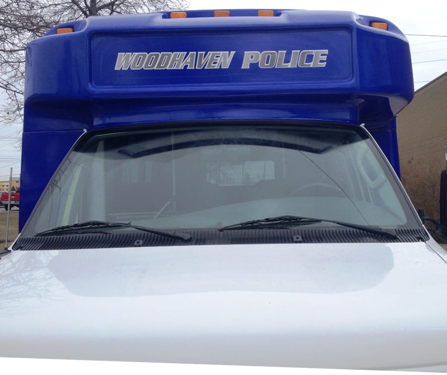 Woodhaven Police Bus Front MI Custom Taylor MI