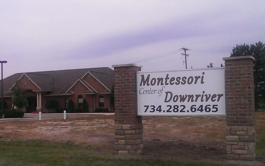 Monument Sign Montessori Center Of Downriver MI Custom Signs Taylor Mi