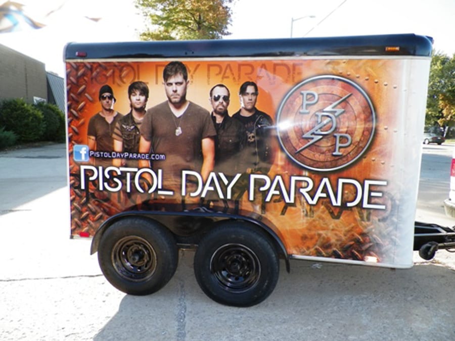Trailer Wrap Pistol Day Parade MI Custom Signs Taylor Michigan